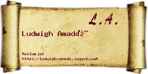 Ludwigh Amadé névjegykártya
